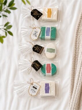 Handmade Bath Soap Gift Set - Green & White
